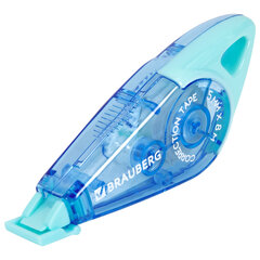 Корректирующая лента BRAUBERG &laquo;TRIOS&raquo;, 5 мм х 8 м, корпус мятно-голубой с подвесом, блистер, 273023