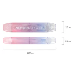 Корректирующая лента двусторонняя BRAUBERG &laquo;GRADE PASTEL&raquo;, 5 мм x 10 м, корпус ассорти, блистер, 273025