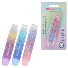 Изображение товара Корректирующая двусторонняя лента BRAUBERG GRADE PASTEL 5 мм 10 м ассорти