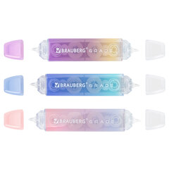 Корректирующая лента двусторонняя BRAUBERG &laquo;GRADE PASTEL&raquo;, 5 мм x 10 м, КОМПЛЕКТ 3 штук, 273026