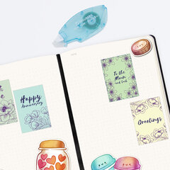 Клей-лента BRAUBERG STANDARD, 6 мм х 8 м, корпус матовый голубой, блистер, 273027