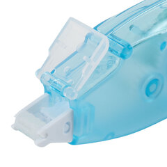 Клей-лента BRAUBERG STANDARD, 6 мм х 8 м, корпус матовый голубой, блистер, 273027