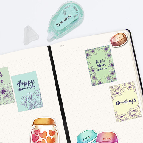 Клей-лента BRAUBERG MAXI, 6 мм х 15 м, корпус зеленый, блистер, 273029 - фото 5