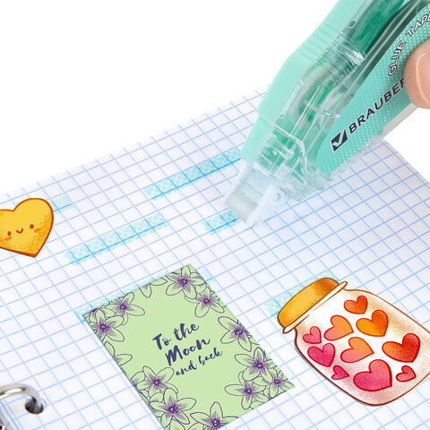 Клей-лента BRAUBERG MAXI, 6 мм х 15 м, корпус зеленый, блистер, 273029 - фото 8