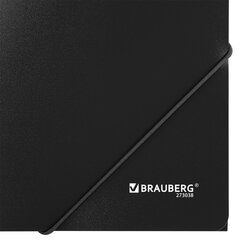 Папка на резинках А4 BRAUBERG UNIVERSAL, черная, до 300 листов, 0,5 мм, 273038