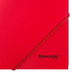 Папка на резинках А4 BRAUBERG UNIVERSAL, красная, до 300 листов, 0,5 мм, 273039