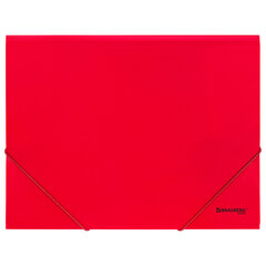 Папка на резинках А4 BRAUBERG UNIVERSAL, красная, до 300 листов, 0,5 мм, 273039