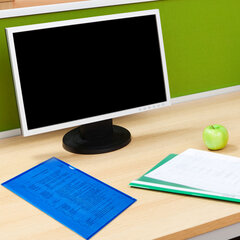 Папка-уголок прозрачная А4 BRAUBERG UNIVERSAL, синяя, 0,10 мм, со штрихкодом, 273045