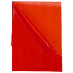 Папка-уголок прозрачная А4 BRAUBERG UNIVERSAL, красная, 0,10 мм, со штрихкодом, 273047