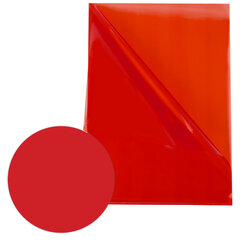 Папка-уголок прозрачная А4 BRAUBERG UNIVERSAL, красная, 0,10 мм, со штрихкодом, 273047