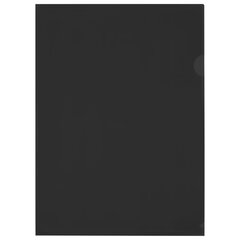 Папка-уголок жесткая прозрачная А4 BRAUBERG UNIVERSAL, черная, 0,15 мм, со штрихкодом, 273051