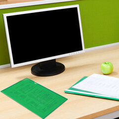 Папка-уголок жесткая прозрачная А4 BRAUBERG UNIVERSAL, зеленая, 0,15 мм, со штрихкодом, 273053