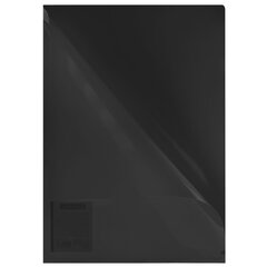 Папка-уголок жесткая, непрозрачная (тонированная), А4, BRAUBERG UNIVERSAL, черная, 0,18 мм, 273056