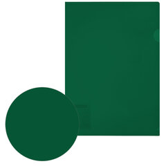 Папка-уголок жесткая, непрозрачная (тонированная), А4, BRAUBERG UNIVERSAL, зеленая, 0,18 мм, 273057