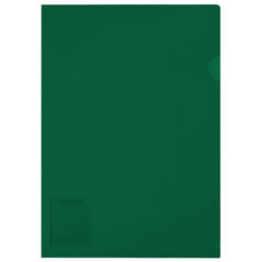 Папка-уголок жесткая, непрозрачная (тонированная), А4, BRAUBERG UNIVERSAL, зеленая, 0,18 мм, 273057