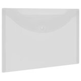 Папка-конверт с кнопкой МАЛОГО ФОРМАТА, А5, BRAUBERG "UNIVERSAL", прозрачная, 0,15 мм, 273065