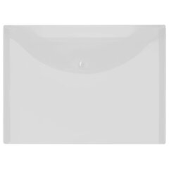 Папка-конверт с кнопкой МАЛОГО ФОРМАТА, А5, BRAUBERG &laquo;UNIVERSAL&raquo;, прозрачная, 0,15 мм, 273065