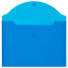 Папка-конверт с кнопкой прозрачная МАЛОГО ФОРМАТА, А5, BRAUBERG &laquo;UNIVERSAL&raquo;, синяя, 0,15 мм, 273066