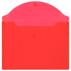 Папка-конверт с кнопкой прозрачная МАЛОГО ФОРМАТА, А5, BRAUBERG &laquo;UNIVERSAL&raquo;, красная, 0,15 мм, 273068