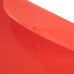 Папка-конверт с кнопкой прозрачная МАЛОГО ФОРМАТА, А5, BRAUBERG &laquo;UNIVERSAL&raquo;, красная, 0,15 мм, 273068