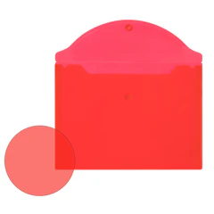 Папка-конверт с кнопкой прозрачная МАЛОГО ФОРМАТА, А5, BRAUBERG &laquo;UNIVERSAL&raquo;, красная, 0,15 мм, 273068