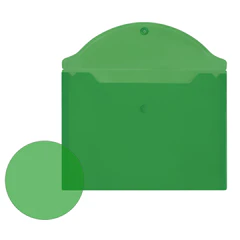 Папка-конверт с кнопкой прозрачная МАЛОГО ФОРМАТА А5, BRAUBERG UNIVERSAL, зеленая, 0,15 мм, 273069