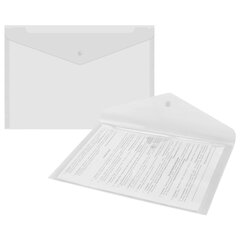 Папка-конверт с кнопкой А4, BRAUBERG &laquo;UNIVERSAL&raquo;, до 100 листов, прозрачная, 0,15 мм, 273070