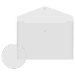 Папка-конверт с кнопкой А4, BRAUBERG &laquo;UNIVERSAL&raquo;, до 100 листов, прозрачная, 0,15 мм, 273070