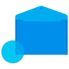 Папка-конверт с кнопкой прозрачная А4, BRAUBERG &laquo;UNIVERSAL&raquo;, до 100 листов, синяя, 0,15 мм, 273071