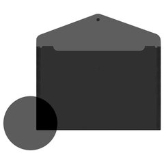 Папка-конверт с кнопкой прозрачная А4, BRAUBERG &laquo;UNIVERSAL&raquo;, до 100 листов, черная, 0,15 мм, 273072