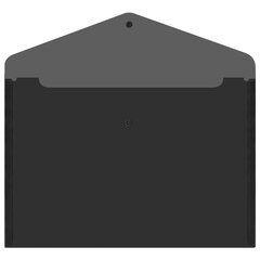 Папка-конверт с кнопкой прозрачная А4, BRAUBERG &laquo;UNIVERSAL&raquo;, до 100 листов, черная, 0,15 мм, 273072