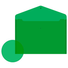 Папка-конверт с кнопкой прозрачная А4 BRAUBERG UNIVERSAL, до 100 листов, зеленая, 0,15 мм, 273074