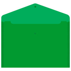 Папка-конверт с кнопкой прозрачная А4 BRAUBERG UNIVERSAL, до 100 листов, зеленая, 0,15 мм, 273074