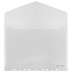 Папка-конверт с перфорацией А4, BRAUBERG &laquo;UNIVERSAL&raquo;, КОМПЛЕКТ 10 шт., прозрачная, 0,15 мм, 273078