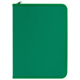 Папка объемная на молнии пластиковая на 4 кольцах, 35 мм, А4, BRAUBERG PIXEL, темно-зеленая, 0,7 мм, 273079