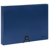 Папка-короб на резинках СИНЯЯ, А4, BRAUBERG, 40 мм, 0,8 мм, 273081