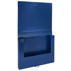 Папка-короб на резинках СИНЯЯ, А4, BRAUBERG, 40 мм, 0,8 мм, 273081