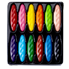 Восковые мелки фигурные BRAUBERG KIDS &laquo;Батоны&raquo;, 12 цветов, 273093