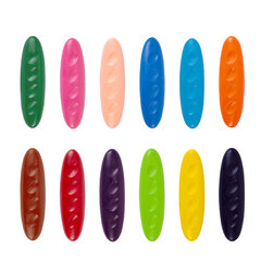 Восковые мелки фигурные BRAUBERG KIDS &laquo;Батоны&raquo;, 12 цветов, 273093