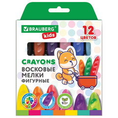Восковые мелки фигурные BRAUBERG KIDS &laquo;Батоны&raquo;, 12 цветов, 273093