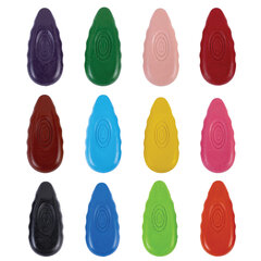 Восковые мелки фигурные BRAUBERG KIDS &laquo;Капельки&raquo;, 12 цветов, 273094