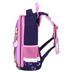 Ранец BRAUBERG PREMIUM, 2 отделения, с брелоком, &laquo;Paw prints&raquo;, велюровая панель, 38&times;29&times;16 см, 273098