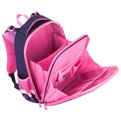 Ранец BRAUBERG PREMIUM, 2 отделения, с брелоком, &laquo;Paw prints&raquo;, велюровая панель, 38&times;29&times;16 см, 273098