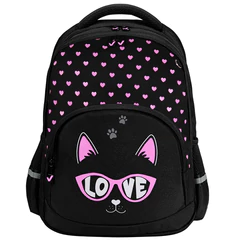Рюкзак BRAUBERG SOFT, 2 отделения, 3 кармана, &laquo;Cool cat&raquo;, СВЕТЯЩИЙСЯ, 40&times;31&times;15 см, 273118