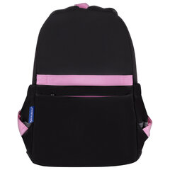 Рюкзак BRAUBERG PASTEL с термонашивками в комплекте, &laquo;Black kitty&raquo;, черный, 40&times;29&times;14 см, 273128