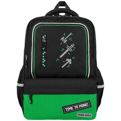 Рюкзак BRAUBERG STAR, 1 отделение, 5 карманов, &laquo;Digital tools&raquo;, черный, 40&times;29&times;13 см, 273133