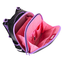 Ранец BRAUBERG SHINY, 2 отделения, с брелком, Pretty face, 38&times;28&times;14 см, 273142