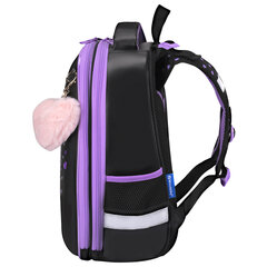 Ранец BRAUBERG SHINY, 2 отделения, с брелком, Pretty face, 38&times;28&times;14 см, 273142