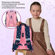 Ранец BRAUBERG KIDS START, 1 отделение, 2 кармана, "Четыре котика", 35х26х13 см, 273150