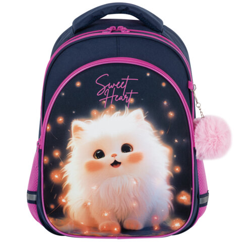 Рюкзак BRAUBERG OPTIMA, 2 отделения, с брелоком, "Tiny beauty", 36х27х18 см, 273155 - фото 2